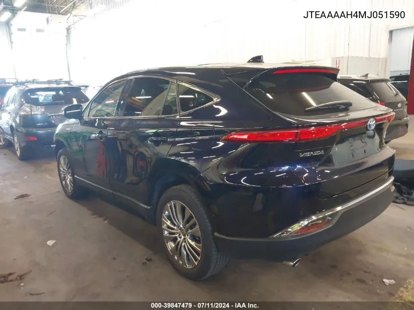 2021 Toyota Venza Limited VIN: JTEAAAAH4MJ051590 Lot: 39847479