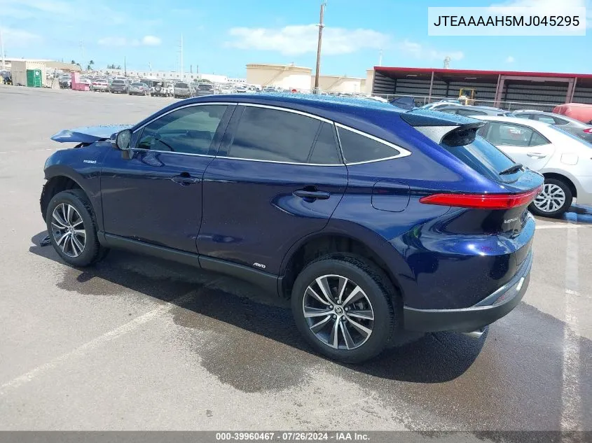 2021 Toyota Venza Le VIN: JTEAAAAH5MJ045295 Lot: 39960467