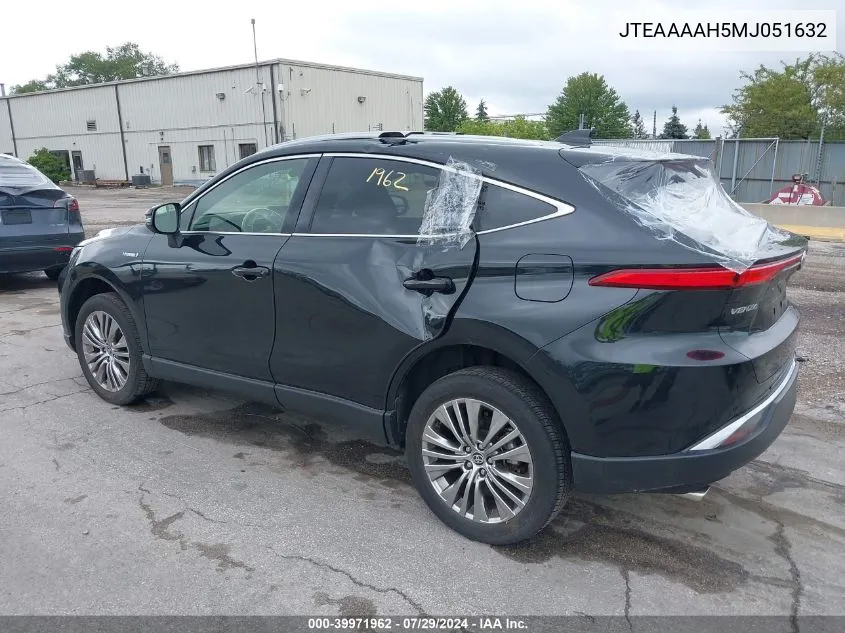 2021 Toyota Venza Le/Xle/Limited VIN: JTEAAAAH5MJ051632 Lot: 39971962