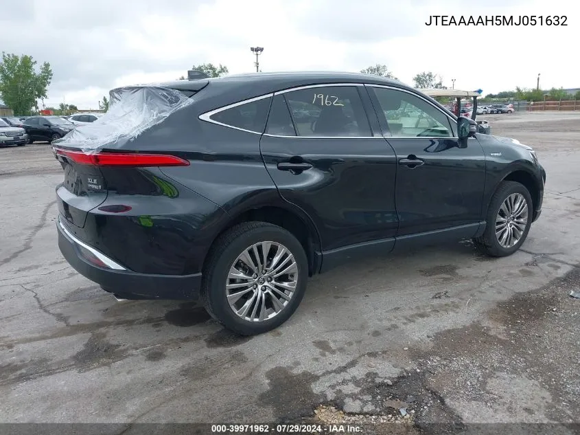 2021 Toyota Venza Le/Xle/Limited VIN: JTEAAAAH5MJ051632 Lot: 39971962