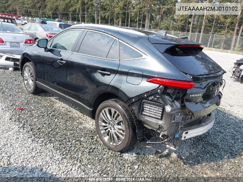 2021 Toyota Venza Xle VIN: JTEAAAAH2MJ010102 Lot: 40079208