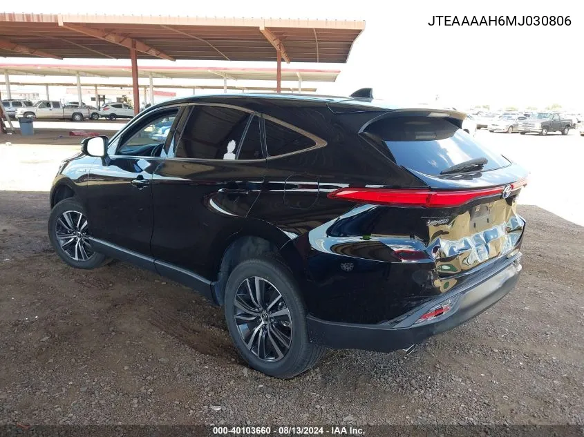 2021 Toyota Venza Le VIN: JTEAAAAH6MJ030806 Lot: 40103660