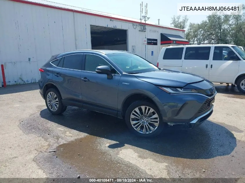 2021 Toyota Venza Xle VIN: JTEAAAAH8MJ066481 Lot: 40108471