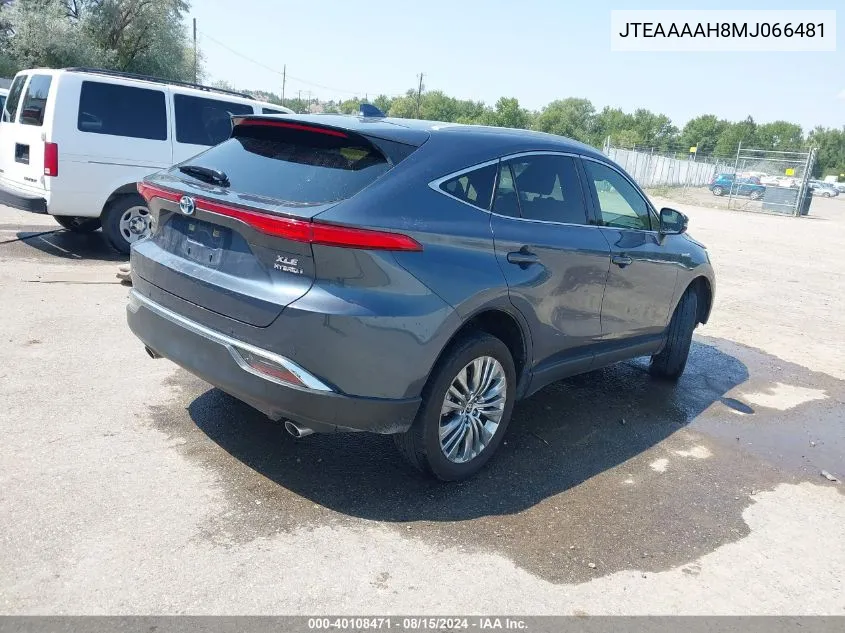 2021 Toyota Venza Xle VIN: JTEAAAAH8MJ066481 Lot: 40108471