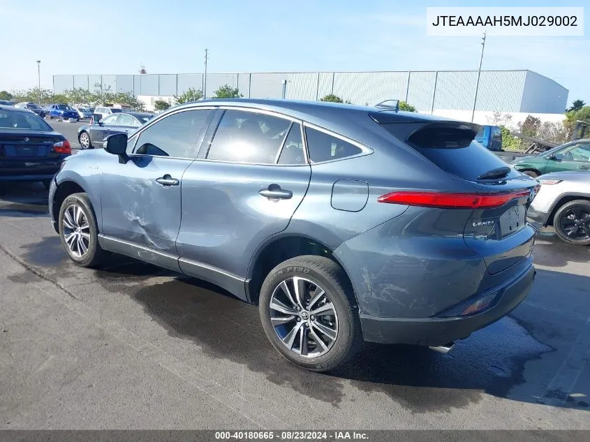 2021 Toyota Venza Le VIN: JTEAAAAH5MJ029002 Lot: 40180665