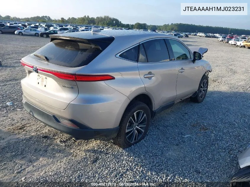 2021 Toyota Venza Le VIN: JTEAAAAH1MJ023231 Lot: 40212870