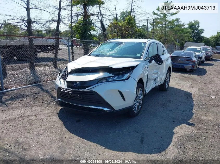 2021 Toyota Venza Xle VIN: JTEAAAAH9MJ043713 Lot: 40259408