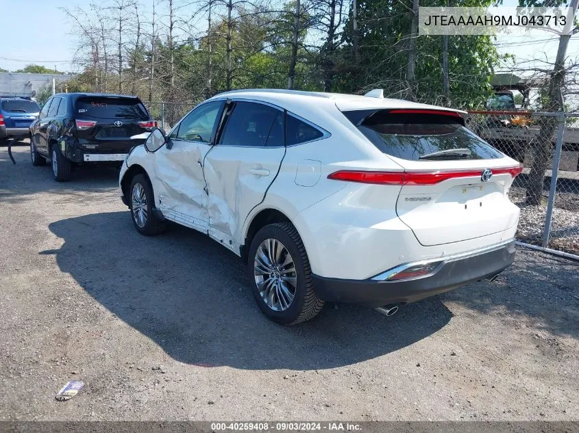 2021 Toyota Venza Xle VIN: JTEAAAAH9MJ043713 Lot: 40259408