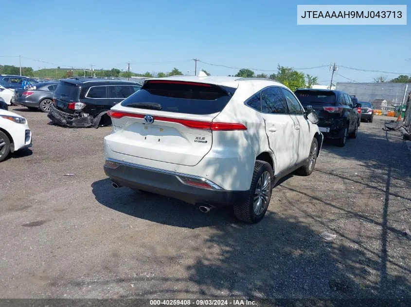 2021 Toyota Venza Xle VIN: JTEAAAAH9MJ043713 Lot: 40259408