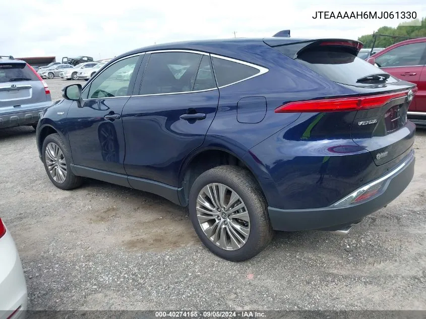 2021 Toyota Venza Limited VIN: JTEAAAAH6MJ061330 Lot: 40274155