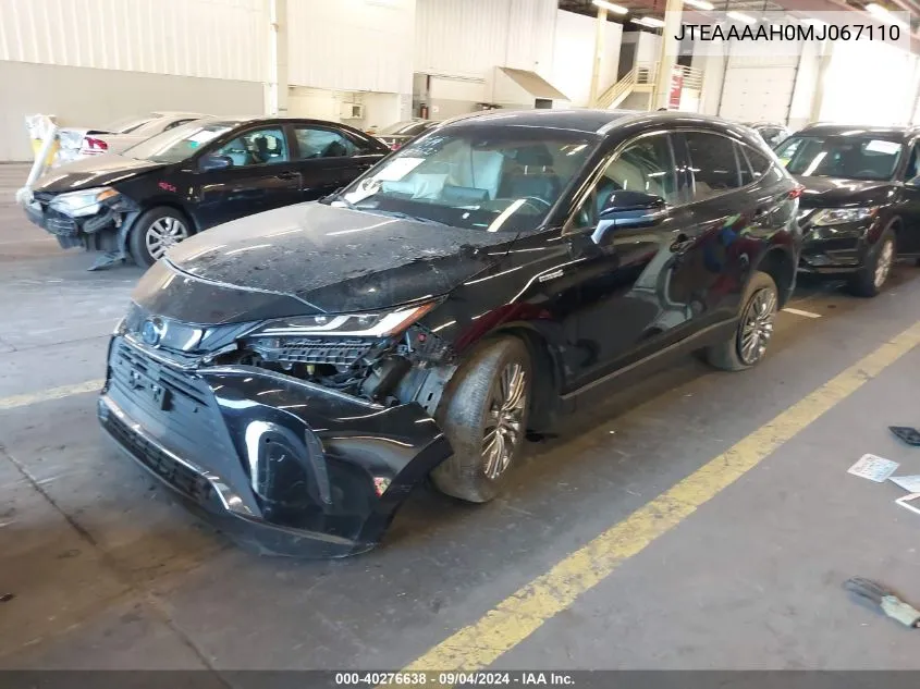 2021 Toyota Venza Xle VIN: JTEAAAAH0MJ067110 Lot: 40276638