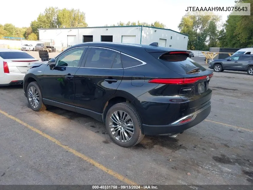 2021 Toyota Venza Limited VIN: JTEAAAAH9MJ075643 Lot: 40331758