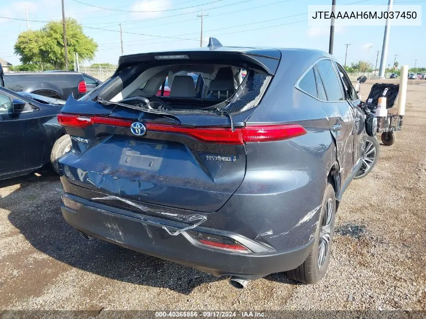 2021 Toyota Venza Le VIN: JTEAAAAH6MJ037450 Lot: 40365856