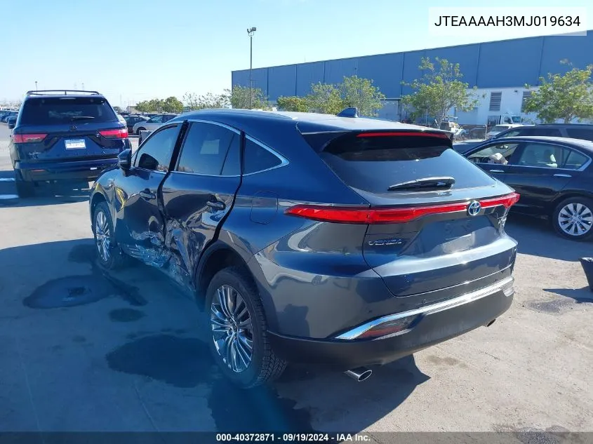 2021 Toyota Venza Xle VIN: JTEAAAAH3MJ019634 Lot: 40372871