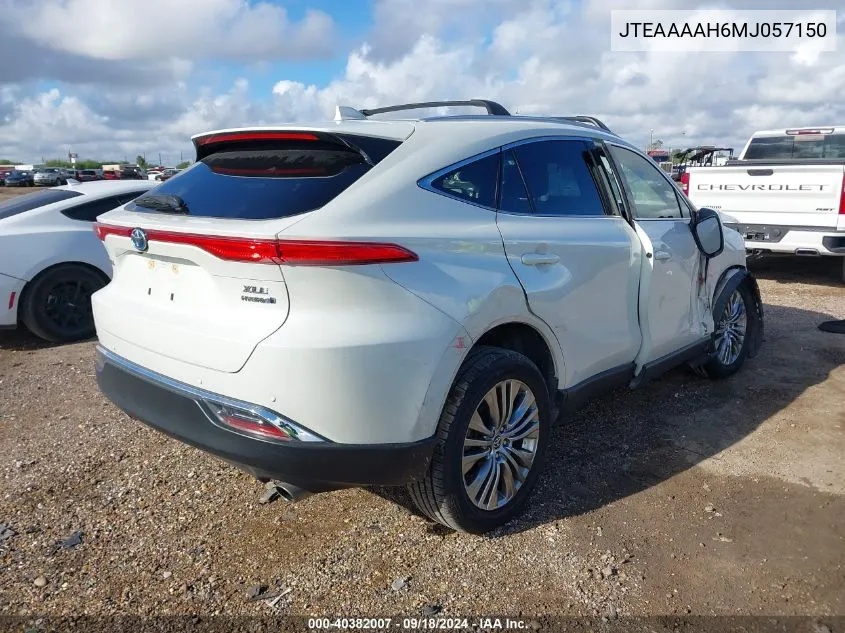 2021 Toyota Venza Xle VIN: JTEAAAAH6MJ057150 Lot: 40382007