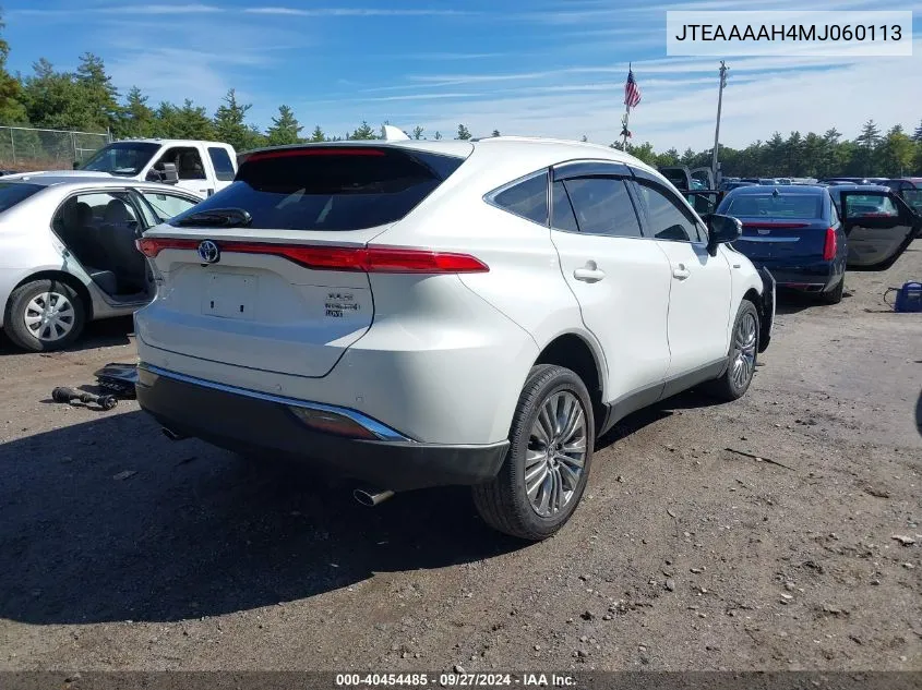 JTEAAAAH4MJ060113 2021 Toyota Venza Xle