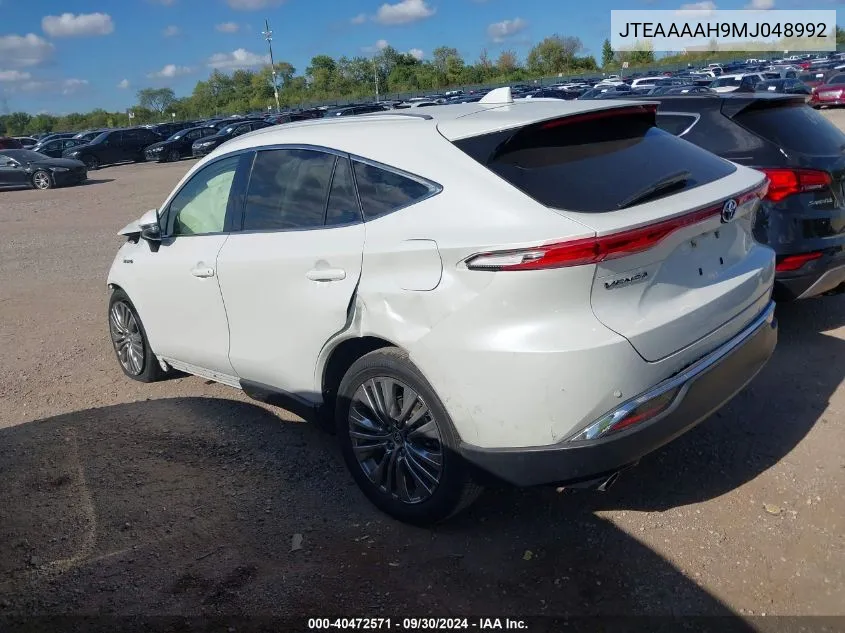 2021 Toyota Venza Xle VIN: JTEAAAAH9MJ048992 Lot: 40472571