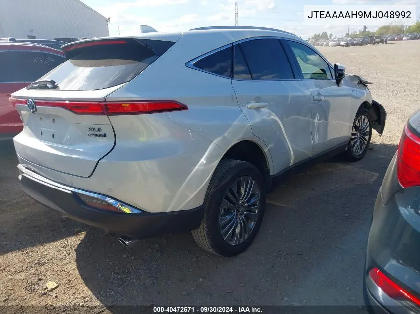 2021 Toyota Venza Xle VIN: JTEAAAAH9MJ048992 Lot: 40472571