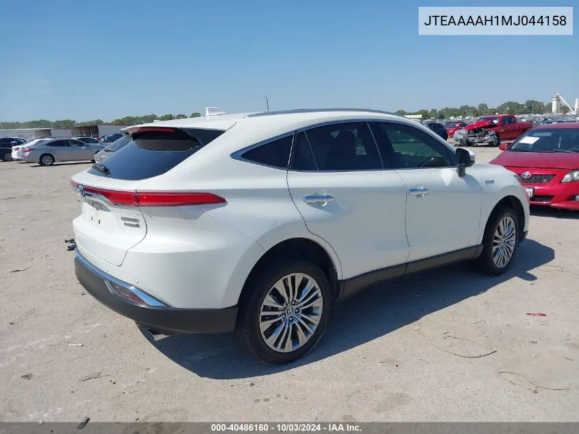 2021 Toyota Venza Limited VIN: JTEAAAAH1MJ044158 Lot: 40486160