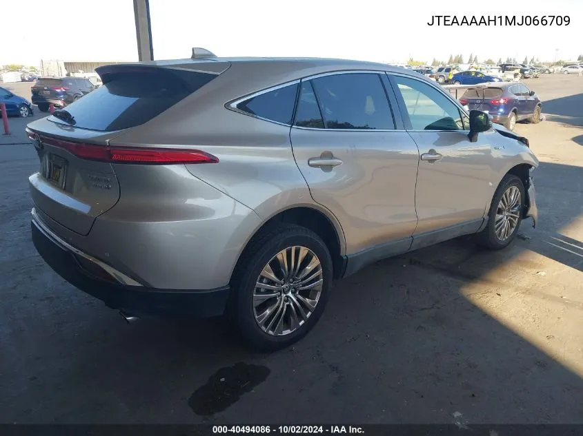 2021 Toyota Venza Limited VIN: JTEAAAAH1MJ066709 Lot: 40494086