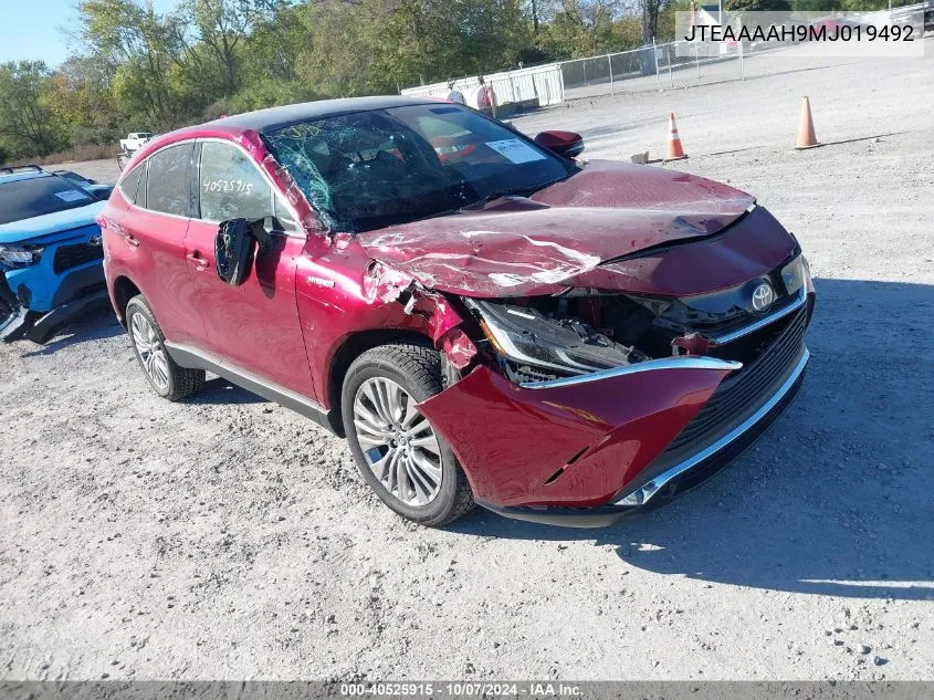 2021 Toyota Venza Limited VIN: JTEAAAAH9MJ019492 Lot: 40525915