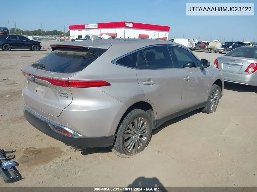 2021 Toyota Venza Limited VIN: JTEAAAAH8MJ023422 Lot: 40563231