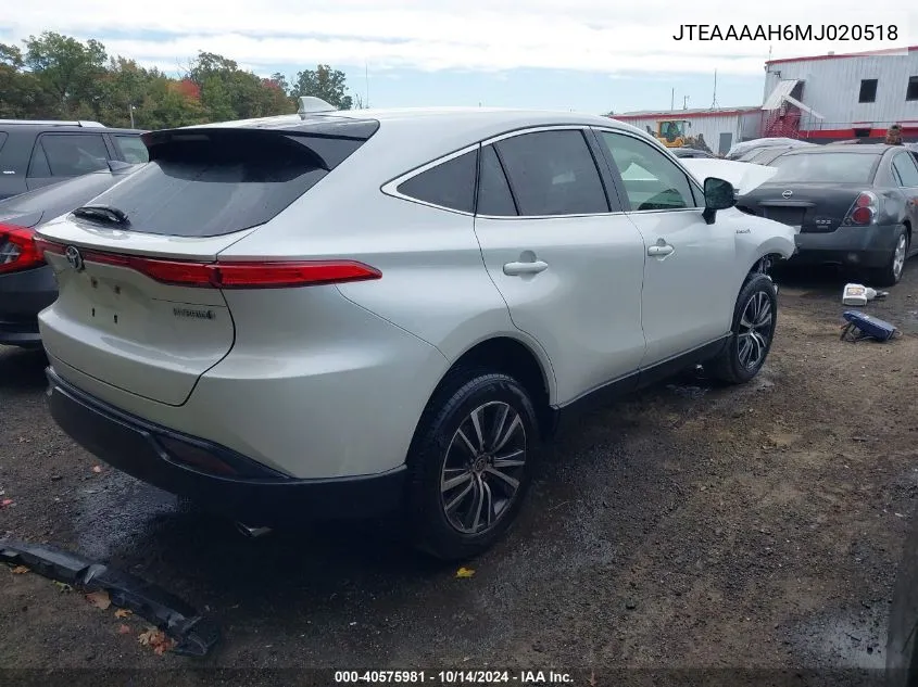 2021 Toyota Venza Le VIN: JTEAAAAH6MJ020518 Lot: 40575981