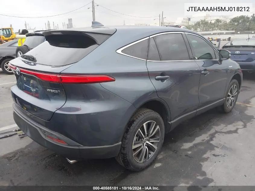 2021 Toyota Venza Le VIN: JTEAAAAH5MJ018212 Lot: 40585101