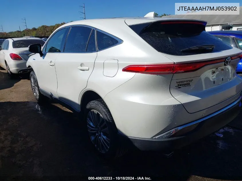 2021 Toyota Venza Limited VIN: JTEAAAAH7MJ053902 Lot: 40612233