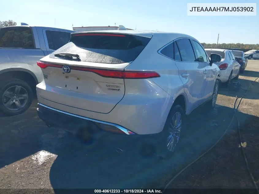 2021 Toyota Venza Limited VIN: JTEAAAAH7MJ053902 Lot: 40612233