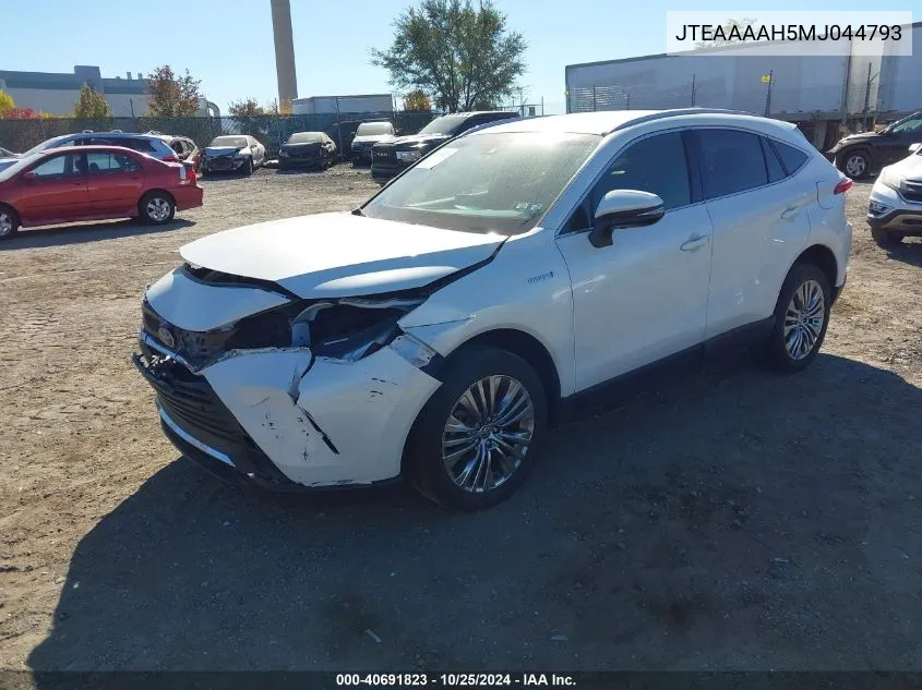 2021 Toyota Venza Xle VIN: JTEAAAAH5MJ044793 Lot: 40691823