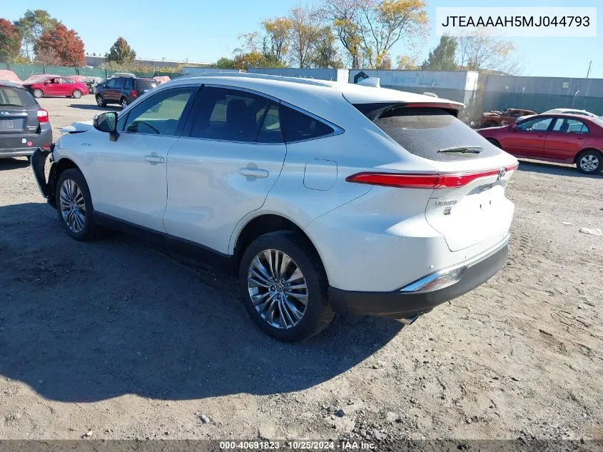 2021 Toyota Venza Xle VIN: JTEAAAAH5MJ044793 Lot: 40691823