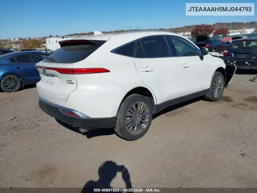 2021 Toyota Venza Xle VIN: JTEAAAAH5MJ044793 Lot: 40691823