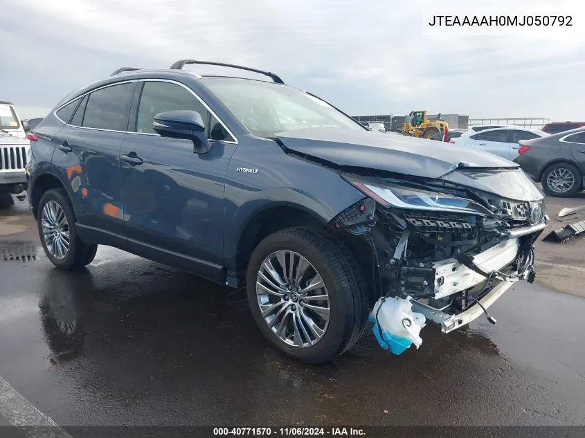 2021 Toyota Venza Xle VIN: JTEAAAAH0MJ050792 Lot: 40771570