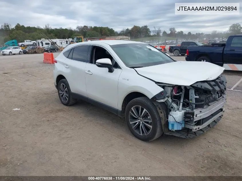 2021 Toyota Venza Le VIN: JTEAAAAH2MJ029894 Lot: 40776038