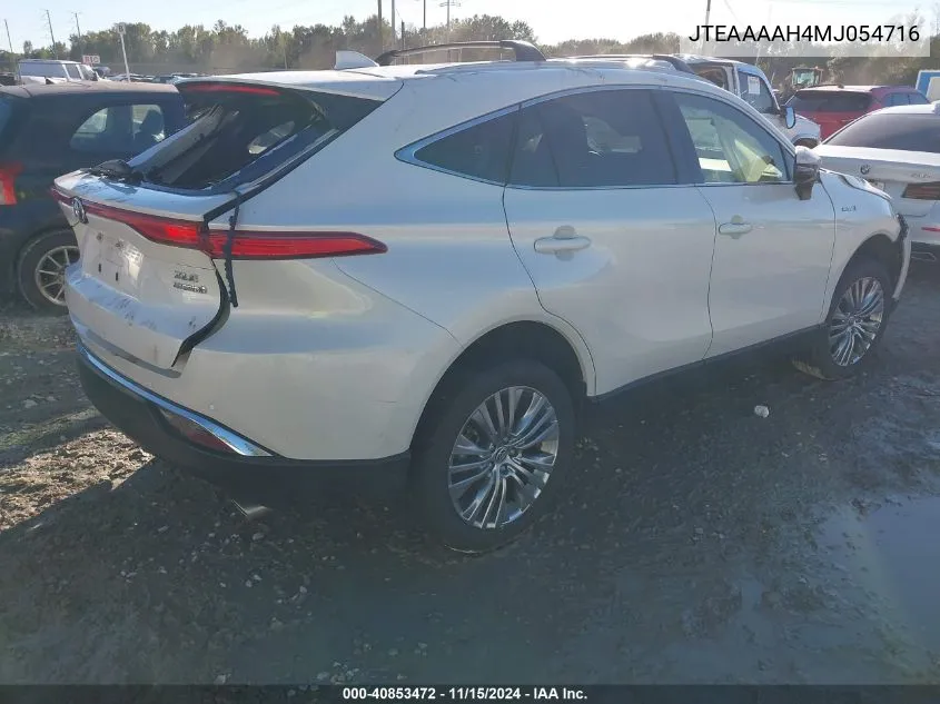 2021 Toyota Venza Xle VIN: JTEAAAAH4MJ054716 Lot: 40853472