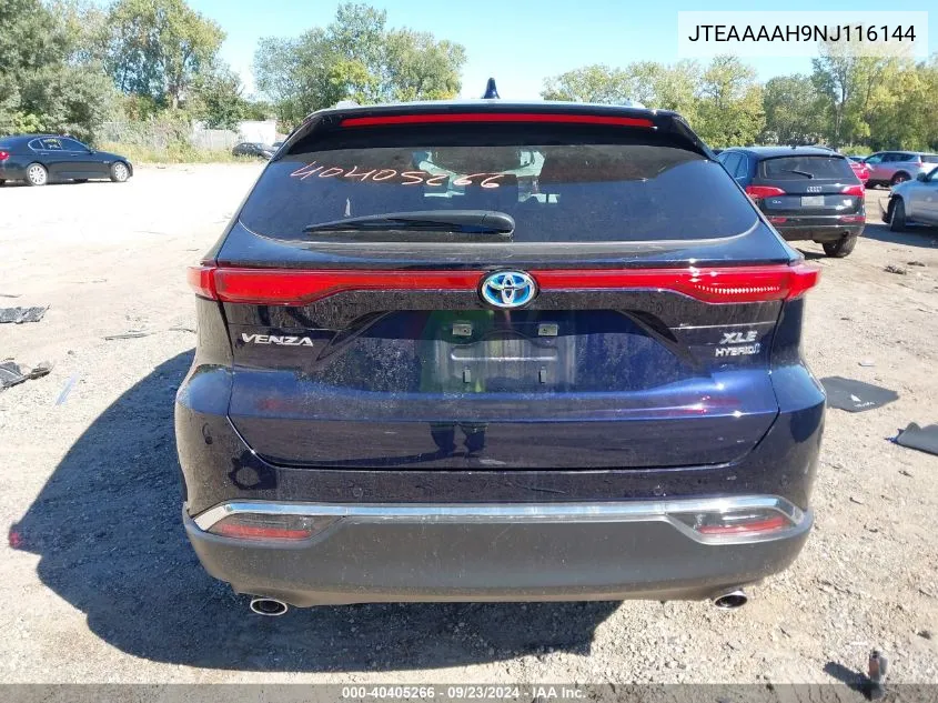 2022 Toyota Venza Xle VIN: JTEAAAAH9NJ116144 Lot: 40405266