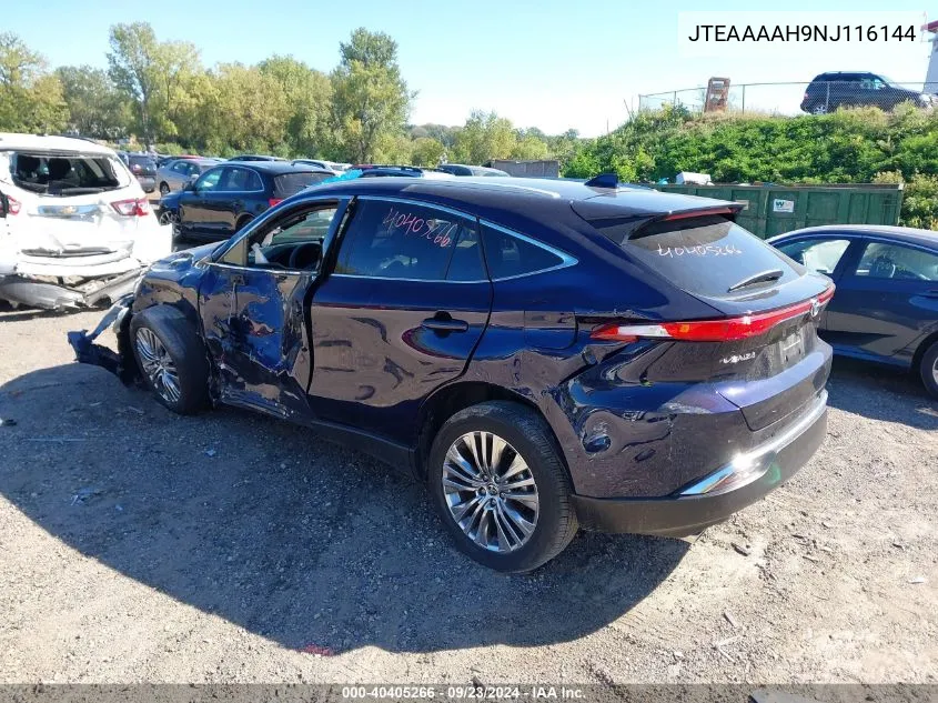 2022 Toyota Venza Xle VIN: JTEAAAAH9NJ116144 Lot: 40405266