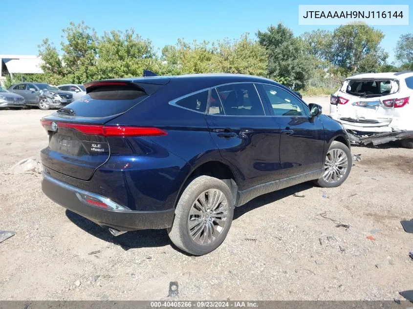 2022 Toyota Venza Xle VIN: JTEAAAAH9NJ116144 Lot: 40405266