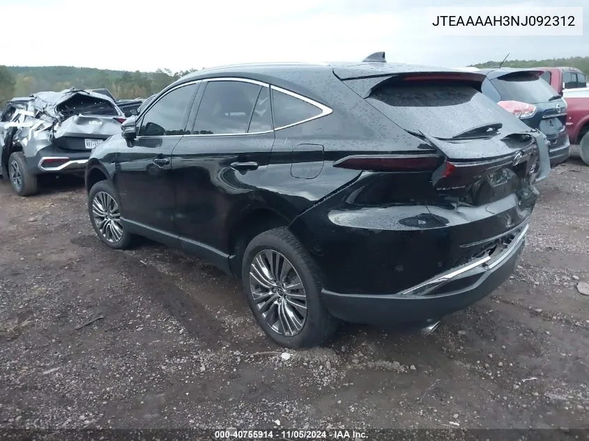 2022 Toyota Venza Xle VIN: JTEAAAAH3NJ092312 Lot: 40755914