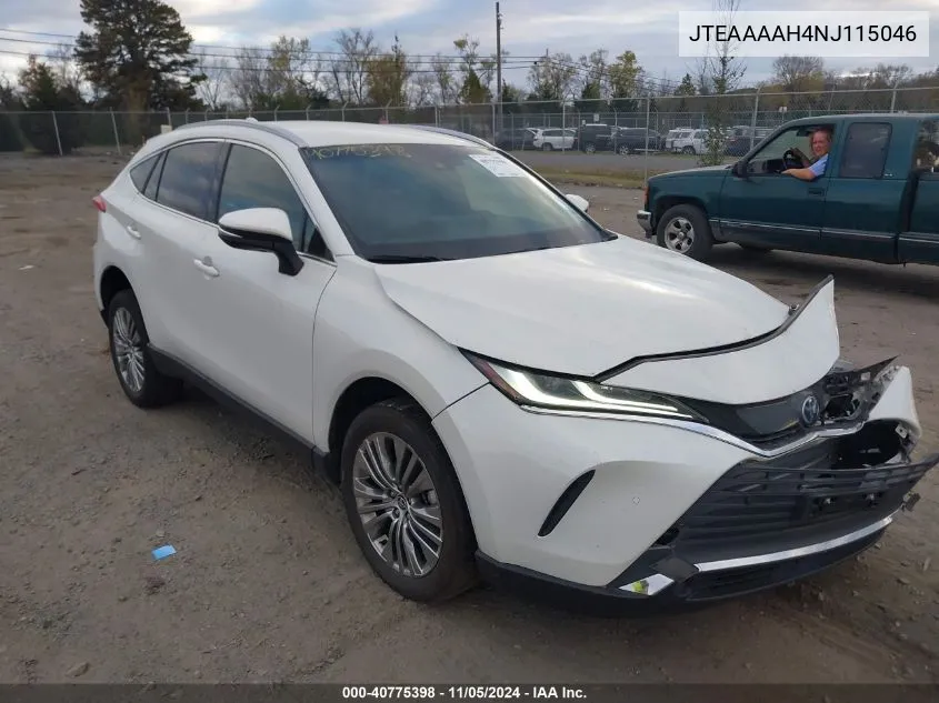 2022 Toyota Venza Xle VIN: JTEAAAAH4NJ115046 Lot: 40775398