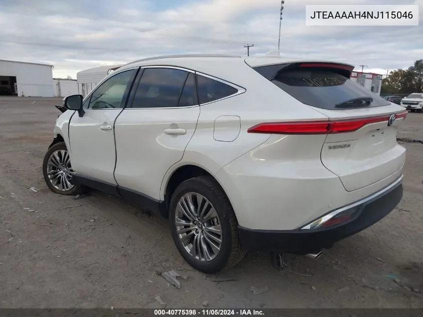 2022 Toyota Venza Xle VIN: JTEAAAAH4NJ115046 Lot: 40775398