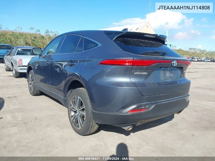 2022 Toyota Venza Le VIN: JTEAAAAH1NJ114808 Lot: 40816431