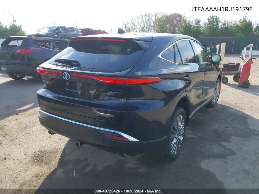 2024 Toyota Venza Limited VIN: JTEAAAAH1RJ191796 Lot: 40725426