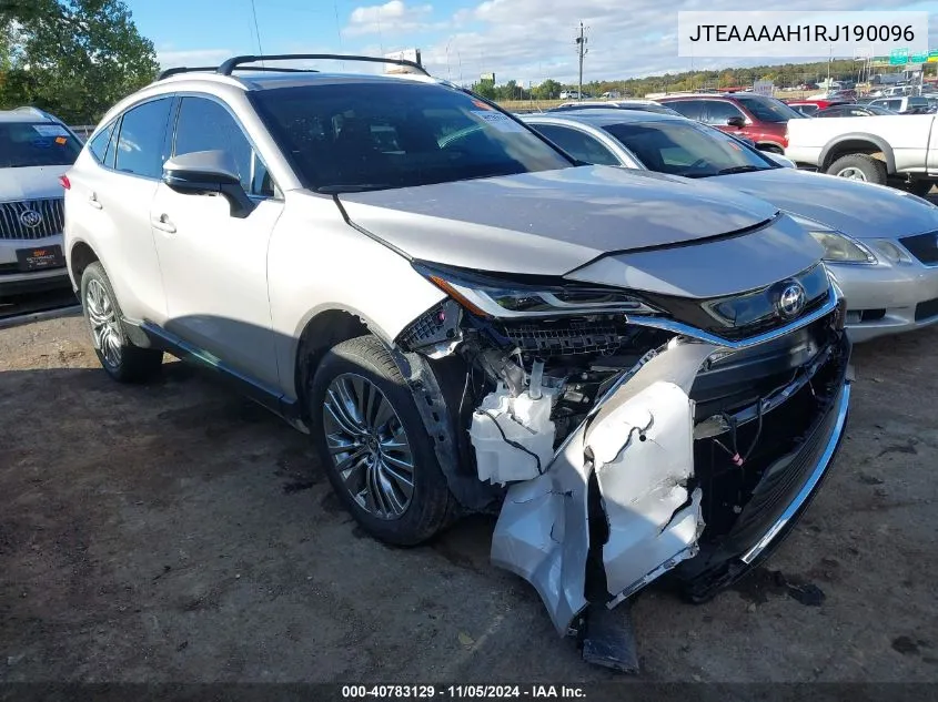 2024 Toyota Venza Limited VIN: JTEAAAAH1RJ190096 Lot: 40783129