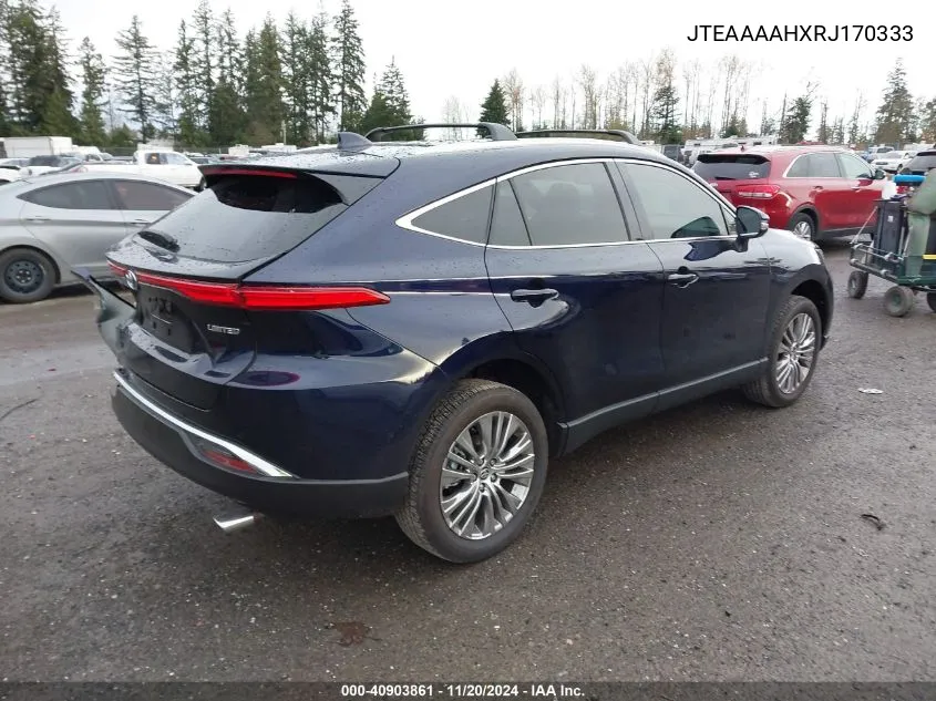 2024 Toyota Venza Limited VIN: JTEAAAAHXRJ170333 Lot: 40903861