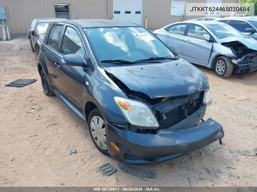 2006 Scion Xa VIN: JTKKT624465020484 Lot: 39720611