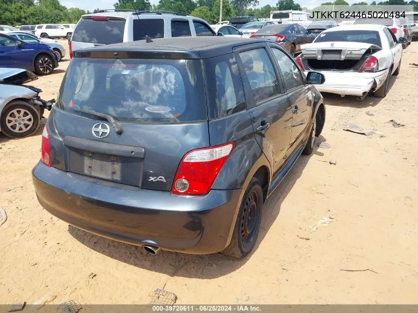 2006 Scion Xa VIN: JTKKT624465020484 Lot: 39720611