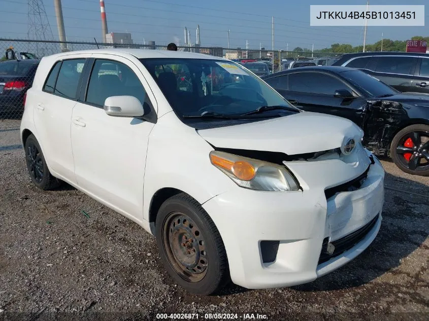 2011 Scion Xd VIN: JTKKU4B45B1013451 Lot: 40026871