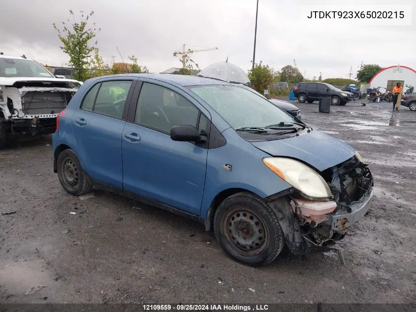 2006 Toyota Yaris VIN: JTDKT923X65020215 Lot: 12109559